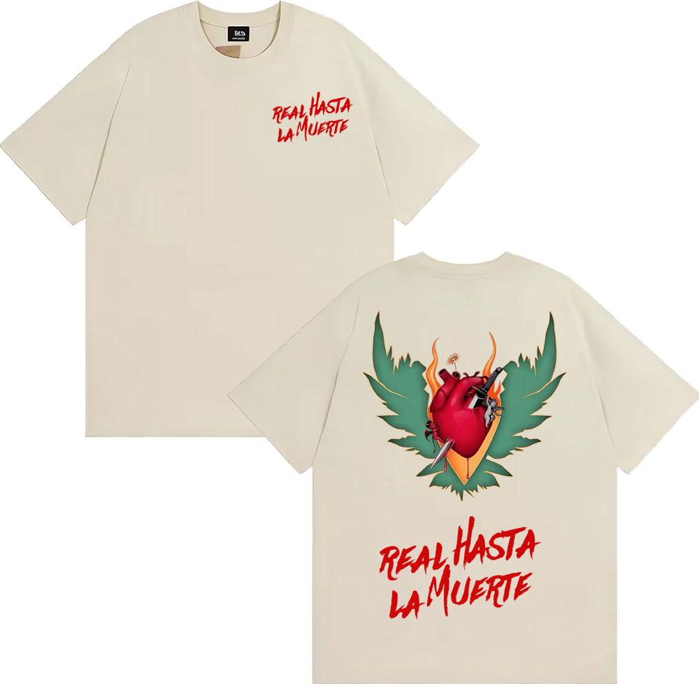 Anuel AA Rhlm 2 Real Hasta La Muerte Graphic T Shirt Unisex Women Harajuku High Street Style Tshirts Oversized 100 Cotton Tshirt