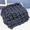 50x50cm Knitted Coarse Woolen Blanket Winter Handmade Knitting Soft Warm Thick Yarn Knitted Blanket Home Bed Sofa Blanket Decor