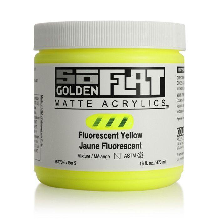 SoFlat Golden Acrylic Paint 473 ml Giallo Fluorescente S5