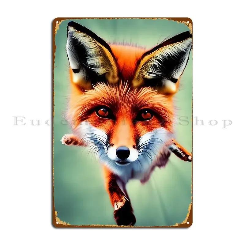 Lightspeed Fox Metal Plaque Mural Wall Mural Custom Painting Design Tin Sign Poster
