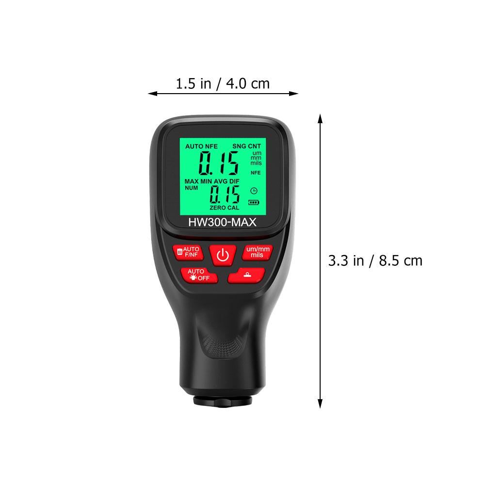 

Coating Thickness Gauge Meter Car Paint Depth Automotive for Cars Digital with Backlight Surface чорний