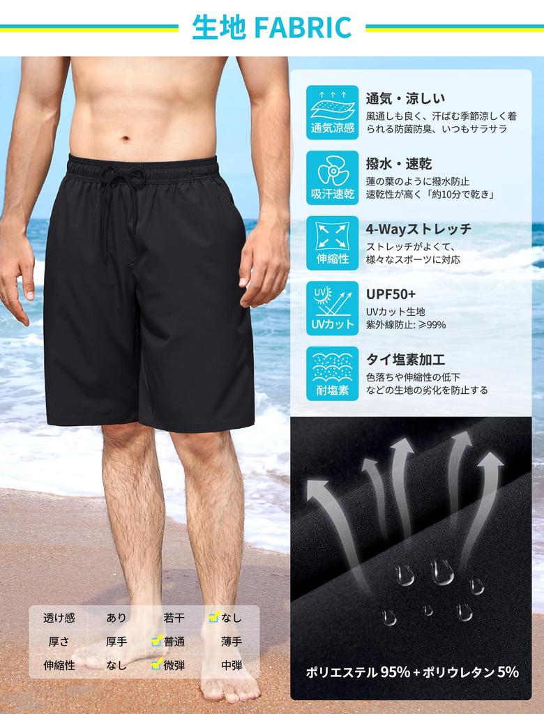 Surf Swim Mesh Solid Quick Sauna Swim P0A L [NARANNBU] Herren Bademode, Hosen, Shorts, Badehosen, 5/8 Länge, Innenfutter, Farbe, Trocknend, Atmungsaktiv, Bademode,