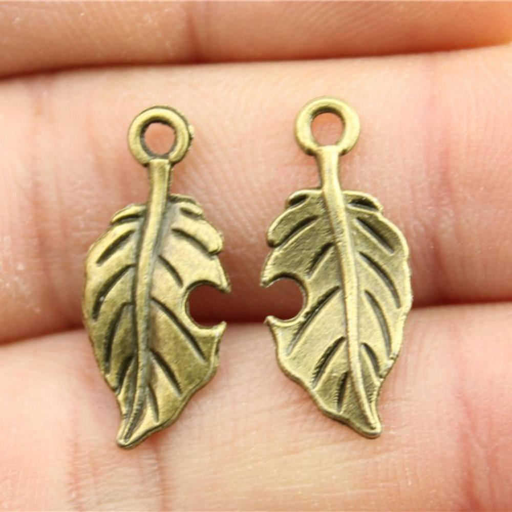 20pcs Small Leaf Pendant Charms Antique Bronze Color Leaf Charms Jewelry DIY Vintage Leaf Charms For Bracelet Making