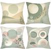 Modern Geometric And Floral Pattern Throw Pillows Polyester Pillowcase, Sofa Decorative Cushion Cov Headboard Pillow