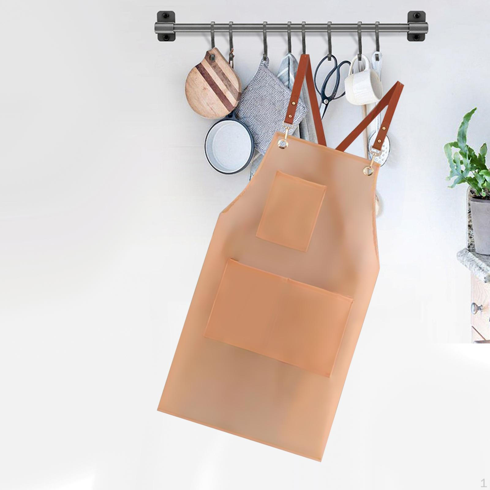 Фартук для гриля полупрозрачный со спинкой Pink Long Pocket — фото 13