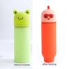 Cartoon Foldable Pen Case Dirt Resistant Silicone Pen Container Cute Animal Piggy Frog Rabbit Pencil Holder for Students