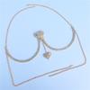 Sexy Fashion Breast Chain, Love Pendant, Rhinestone Chest Rest Luxury Body Chain, Female Body Chain