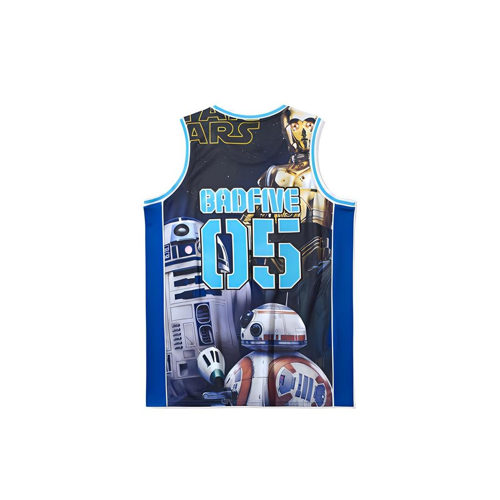 Li-Ning X Star Wars BadFive Basketball Jersey 'Blue Multi' Men's AAYQ241-4