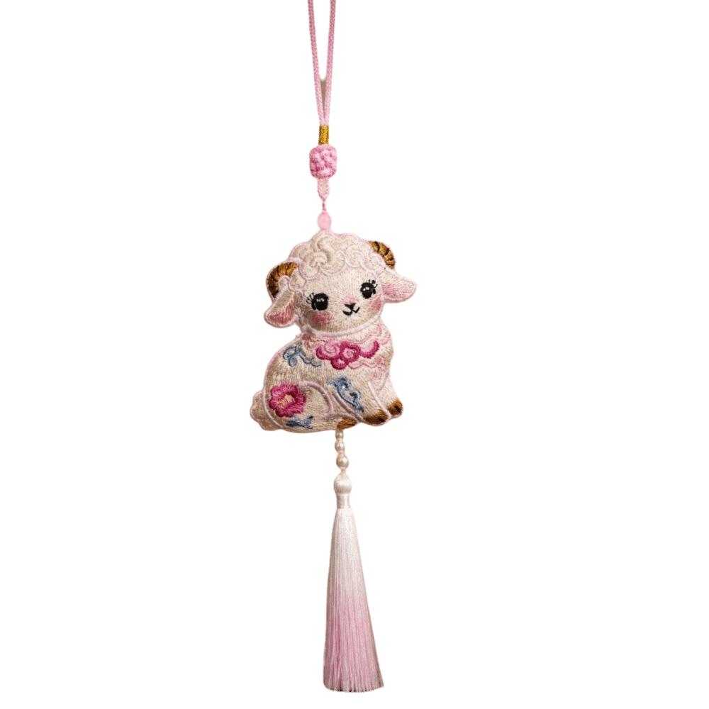 Lamb Ornament Aroma Pouch Chinese Style Zodiac Sheep Charm Hanfu Accessory  Car Hanging