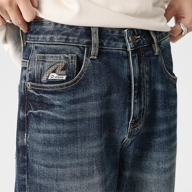 Fashion Trendy Brand Harlan Denim Dad Pants Autumn and Winter New Micro-cone Small Foot Elastic Jeans Men's Radish Casual Pants