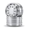 TRZX Metal Front Wheel Hub Rim Upgrade Parts for 1/14 Tamiya Trailer Truck RC Car (2 Pieces)