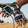 Outdoor Motorcycle Biker Anti-fall Half Finger Gloves Breathable Padded Motorcycle Mitten Anti-Slip Grip For Biking Hiking