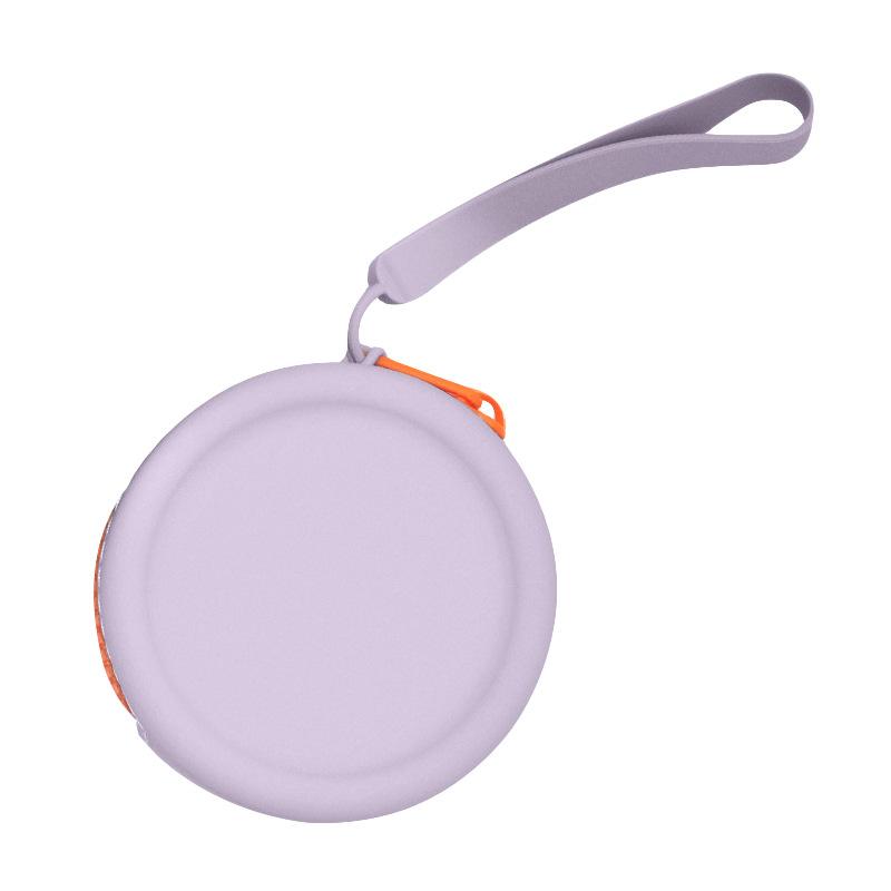 Solide, runde, quadratische Münzbeutel aus Silikon, weich, klein, Designer-Reißverschluss, Münzgeldbörse, Mini-Geldbörse, Beutel, Aufbewahrungsbeutel für Ohrringe und Kopfhörer