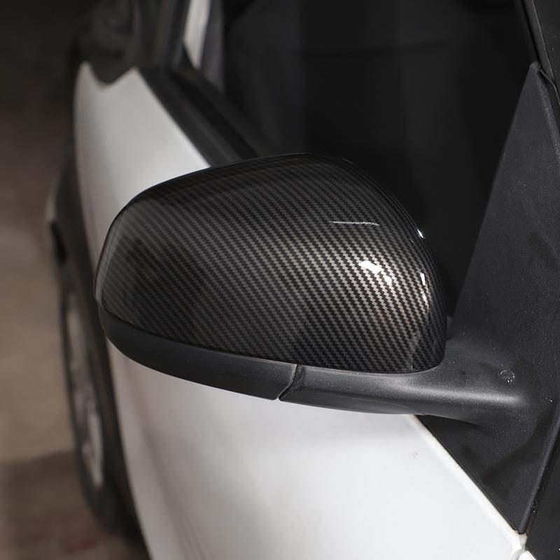 2 Pcs Side Wing Mirror Cover Caps Carbon Fiber RearView Mirror Case Cover For Mercedes Benz Smart 451 453 Fortwo