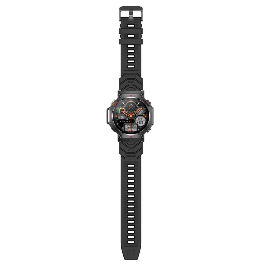 Rainbuvvy KC91 GPS Smart Bracelet 1.39inch TFT 360x360 BLE5.3 GPT 3ATM Waterproof 530mAh Bluetooth Call Flashlight Android Smartwatch