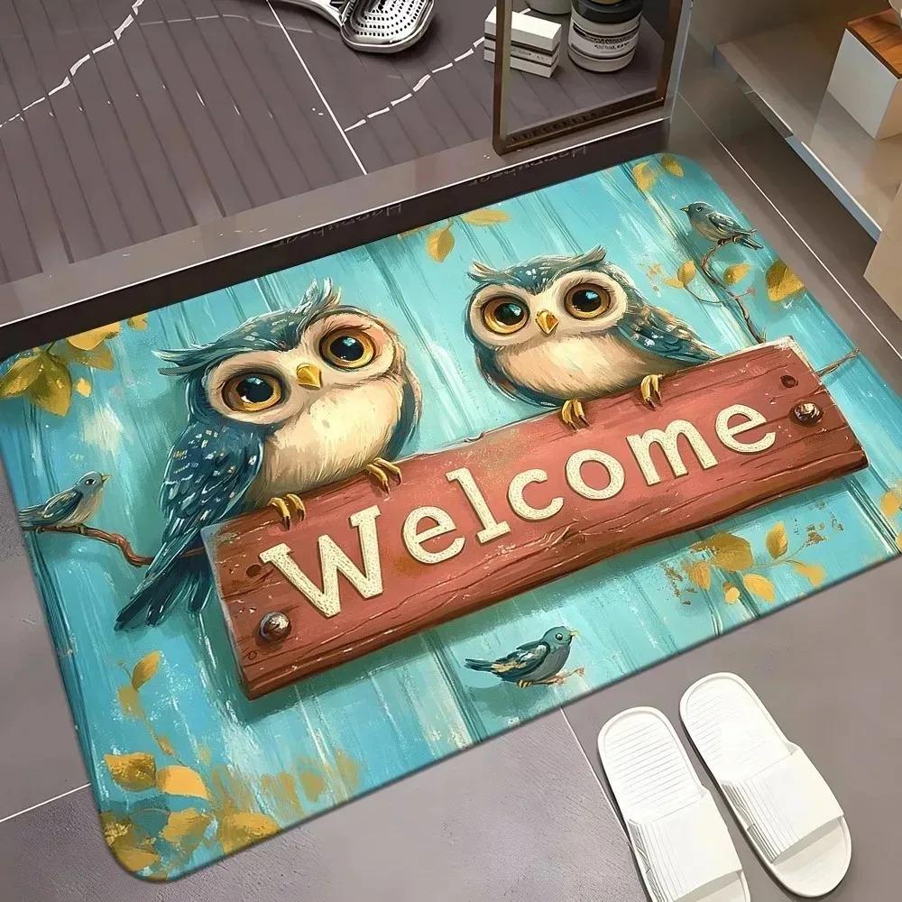 1PC Cat Pattern Kitchen Rug Non-Slip Door Mats Pop Design Bathroom Rug Bath Mat Carpet for Home Sink Laundry Decor