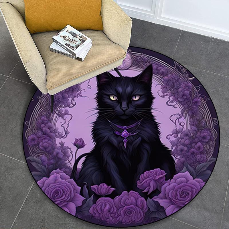 Animal Circular Rug Office Decorative Carpet For Living Room Bedroom Door Mat Floor Rug Computer Chair Area Rug
