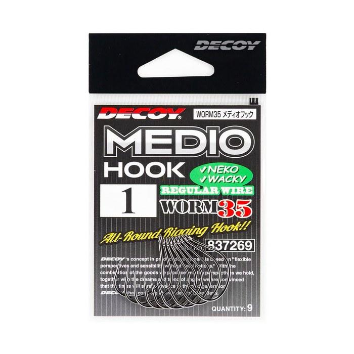 Decoy Medio Hook #1 NS BLACK Worm35