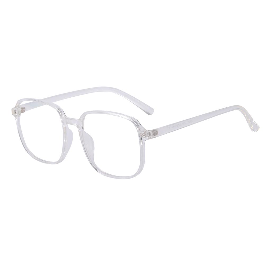 Men Women TR90 Oversized Transparent Spectacle Light Square Full Rim Eyeglasses Frame For Prescription Lenses For Far And Near