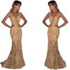 Summer New European And American Women'S Clothing Evening Dress, Long Sleeveless Sexy V-Neck Dress