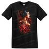 Japanischer Stil Kunst Frau Blumenshirt mit Samurai-Schwertern Blüte Tee