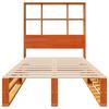 Vidaxl Bed With Shelf, Without Mattress, Waxed Brown, 100X200 Cm, Wood