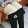 Women's Fleece-Lined High-Waisted Lambswool Leggings