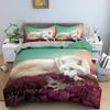 Moon Wolf Bohemia Cotton Duvet Cover 220x240 Winter Double Bed Set Couple Bed Quilt Covers Comforter Sets King Size Bedding Set