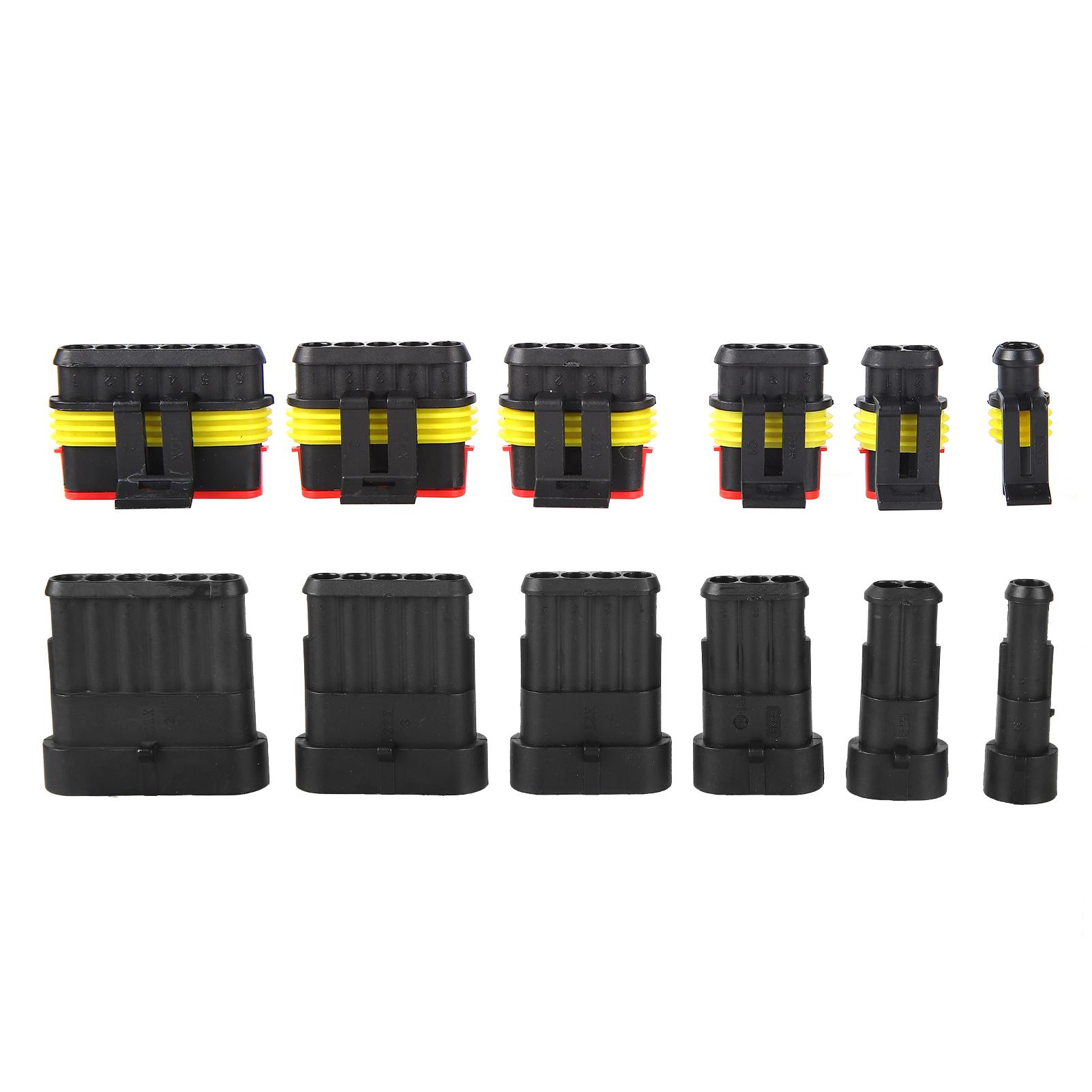 

147Pcs Waterproof Electrical Connector 1 2 3 4 5 6 Pin Way Automotive Wire Plug Set Kit