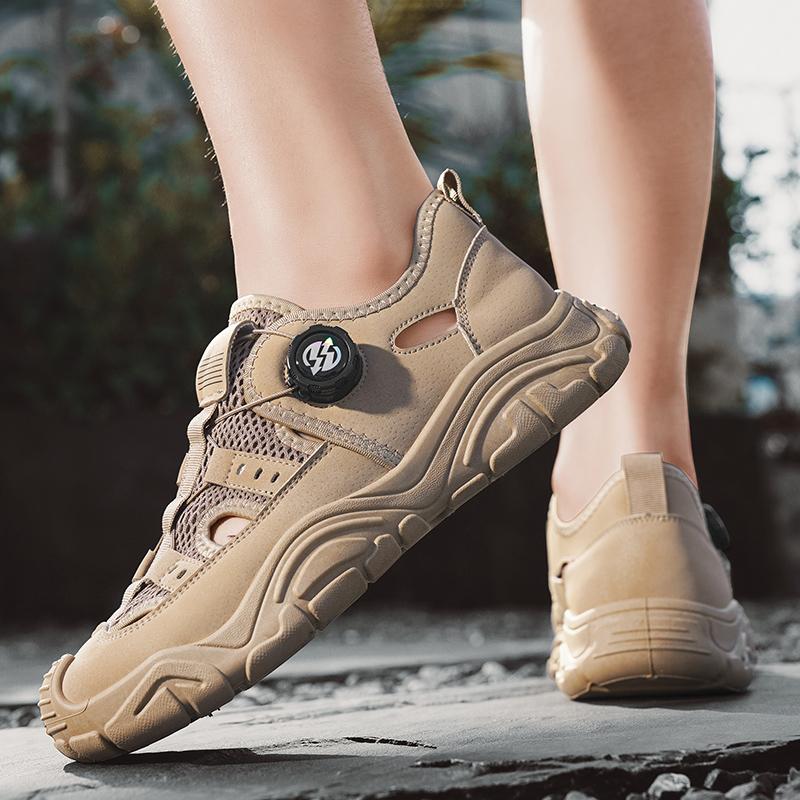 Outdoor Sports Sandals Men Rotary Buckle Hiking Sandals Summer Hollow Out Beach Shoes Breathable Men's Sandals  Sandalias Hombre
