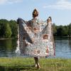 Tribal Leinen Decken Karierte Gestrickte Outdoor Teppiche Camping Picknick Decke Boho Dekorative Bettdecken Sofamatten Reise Teppich Quaste