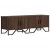 VidaXL Meuble TV chêne marron 122x34x41 cm bois d'ingénierie, support TV, buffet TV, meuble multimédia, banc TV, meuble 848588