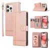 Samsung S24U Mirror for Foreign Trade, Multi-card Insert Card, Flip Cover Leather Case, iPhone15 Oblique Span Lanyard, Mobile Phone Case.