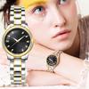 Modern Women Quartz Watch For ORUSS Simple Steel Band Waterproof Luminous Pointer Fashion Elegant Office Casual Wrist Clock