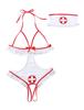 Women's Sexy Maid Nurse Role Play Costume Lingerie Bodysuit