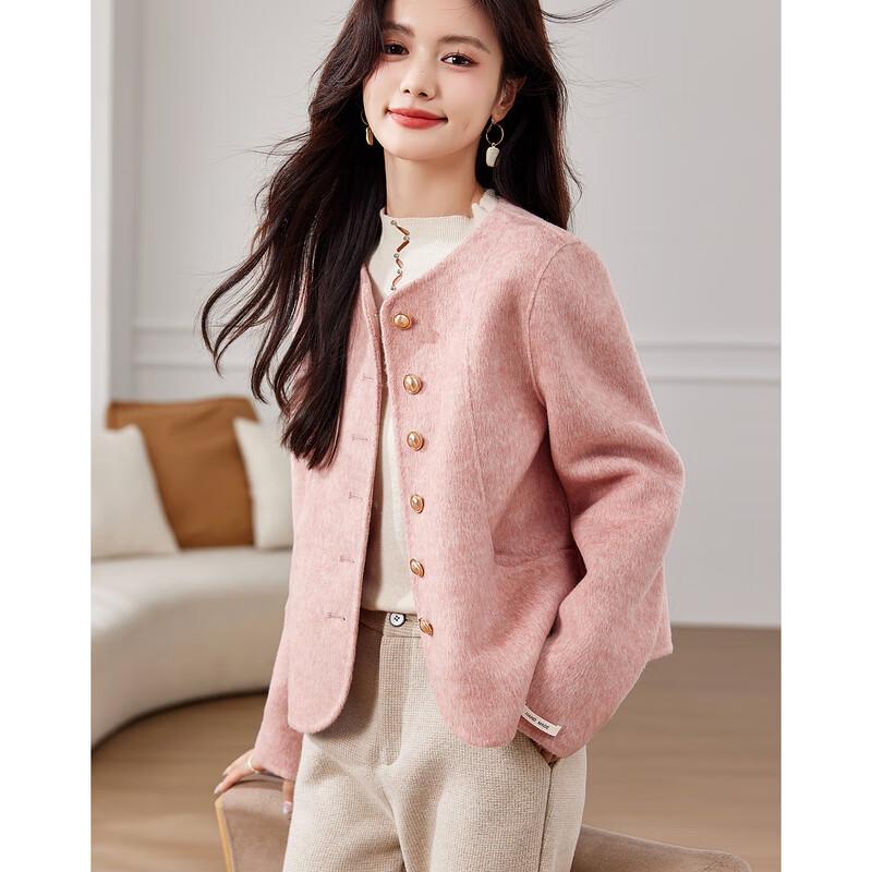 Shi Shui Nian Hua Women's Elegant Wool Blend Coat