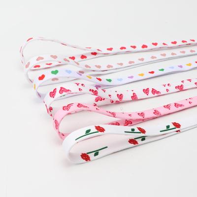 1 Paar Herz Liebe Rose Blume Schnürsenkel für Sneaker AF1/AJ Print Flach Damen High Canvas Schuhbänder DIY Dekorative Schuhschnalle