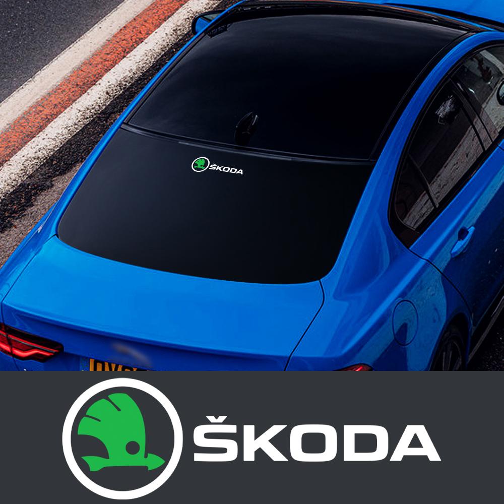 KNHX6 Car Logo Emblem Body Trunk Sticker Decal Decoration For Skoda Octavia Fabia Kamiq Super Rapid Scala VII Kodiaq Auto Accessories