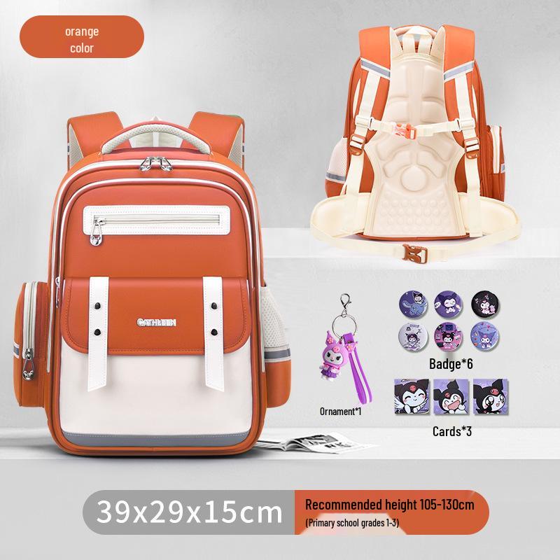Capybara Oxford Spine-Support Backpack for Grades 1-6: Boys & Girls School Bag