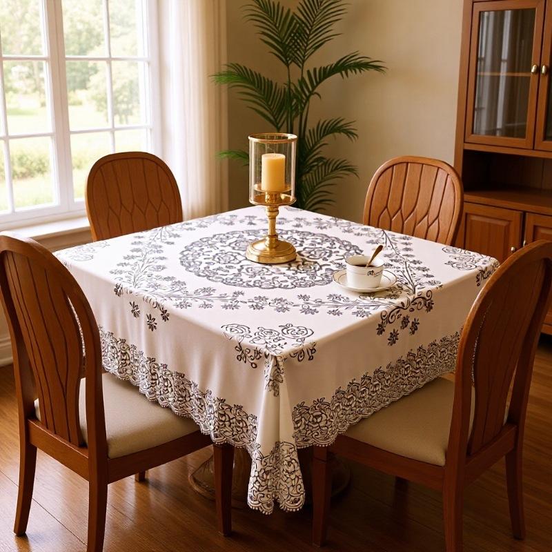 Waterproof, Oil-Proof And Anti-Scalding Coffee Table Tablecloth Leave-In Rectangular Dining Table Cloth Household Living Room Light Luxury Non-Slip