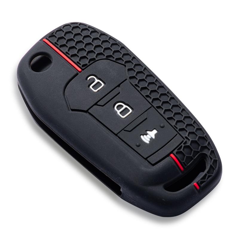 Key Protection For Ford Mustang Fusion Explorer Ka Focus S-Max Fiesta Silicone Car Key Case Cover Accessories