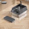 Extra Large Top-Entry Stainless Steel Cat Litter Box with Anti-Splash High Walls