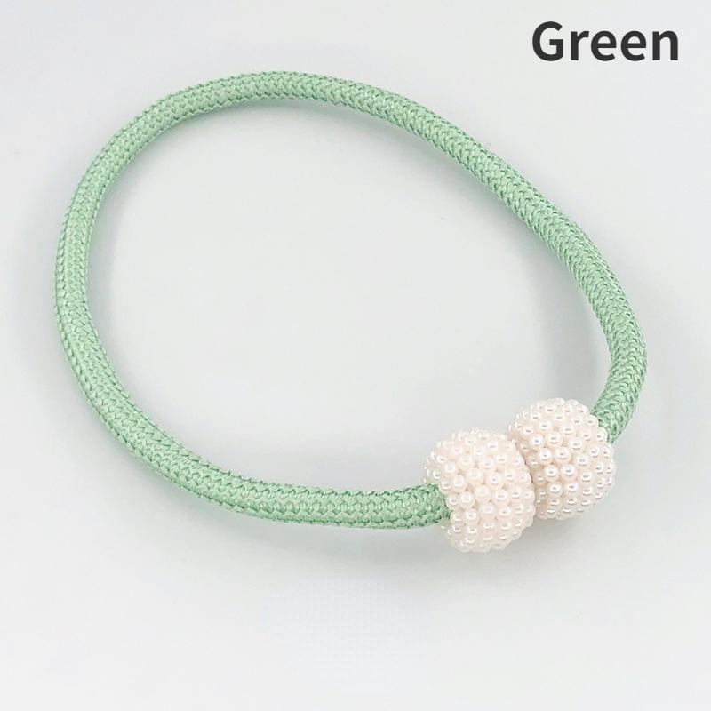 5pcs Magnetic Curtain Ties,Pearl Magnetic Buckle,Curtain Storage Binding Rope,High Strength Magnetic Curtain Buckle