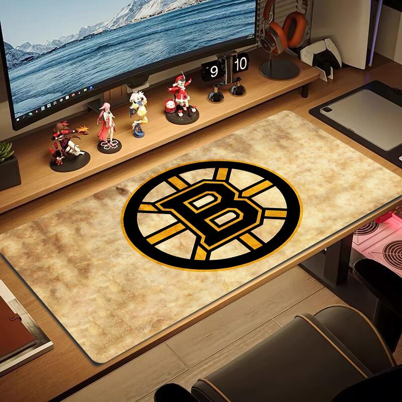 Boston Bruins2 Print Cushion Non-slip Laptop Tablet Big Mousepad XXL Mat Mini PC Playmat With Lock edge