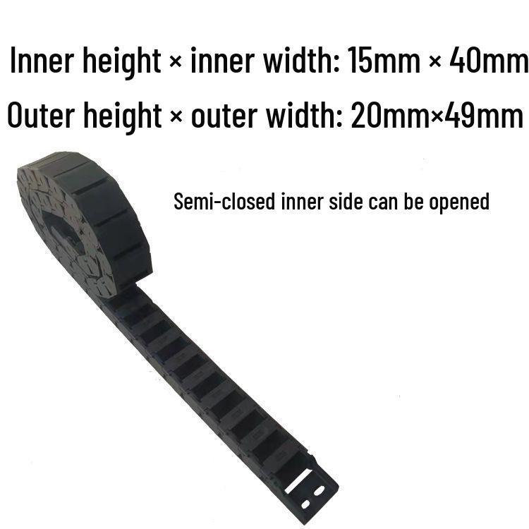 Nylon Drag Chain for Wire Guiding in Engraving Machines