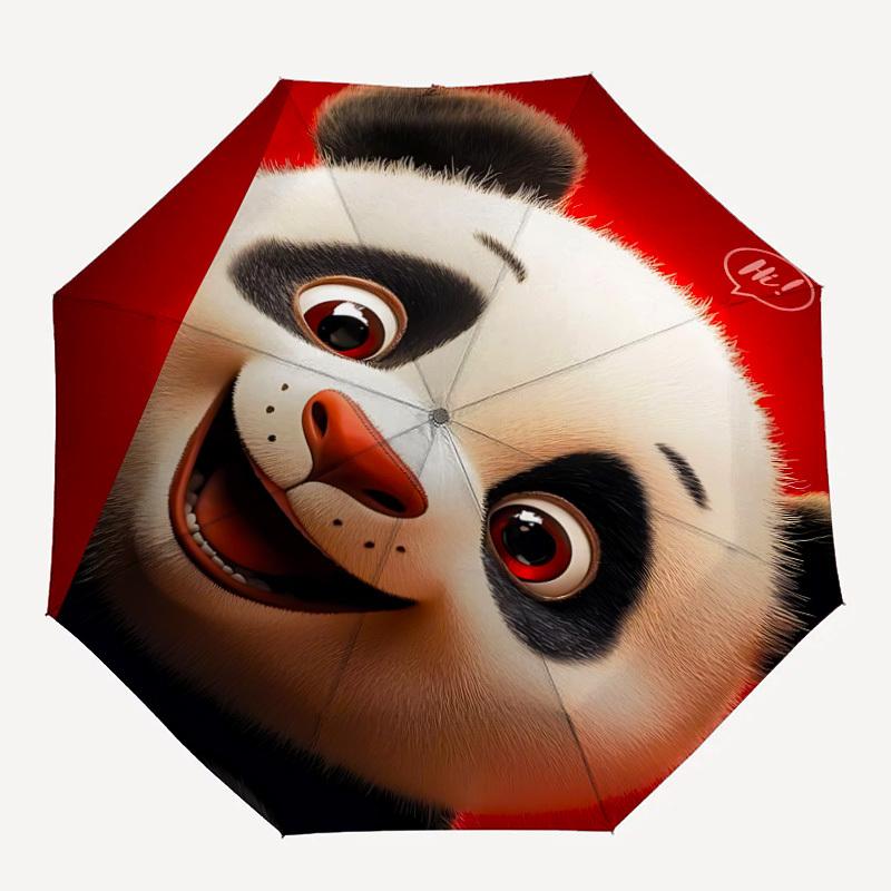 

1PC Panda Smile Automatic Opening And Closing, Sturdy Iron Frame, Portable Folding Design, Suitable For Men And Women In All Seasons09