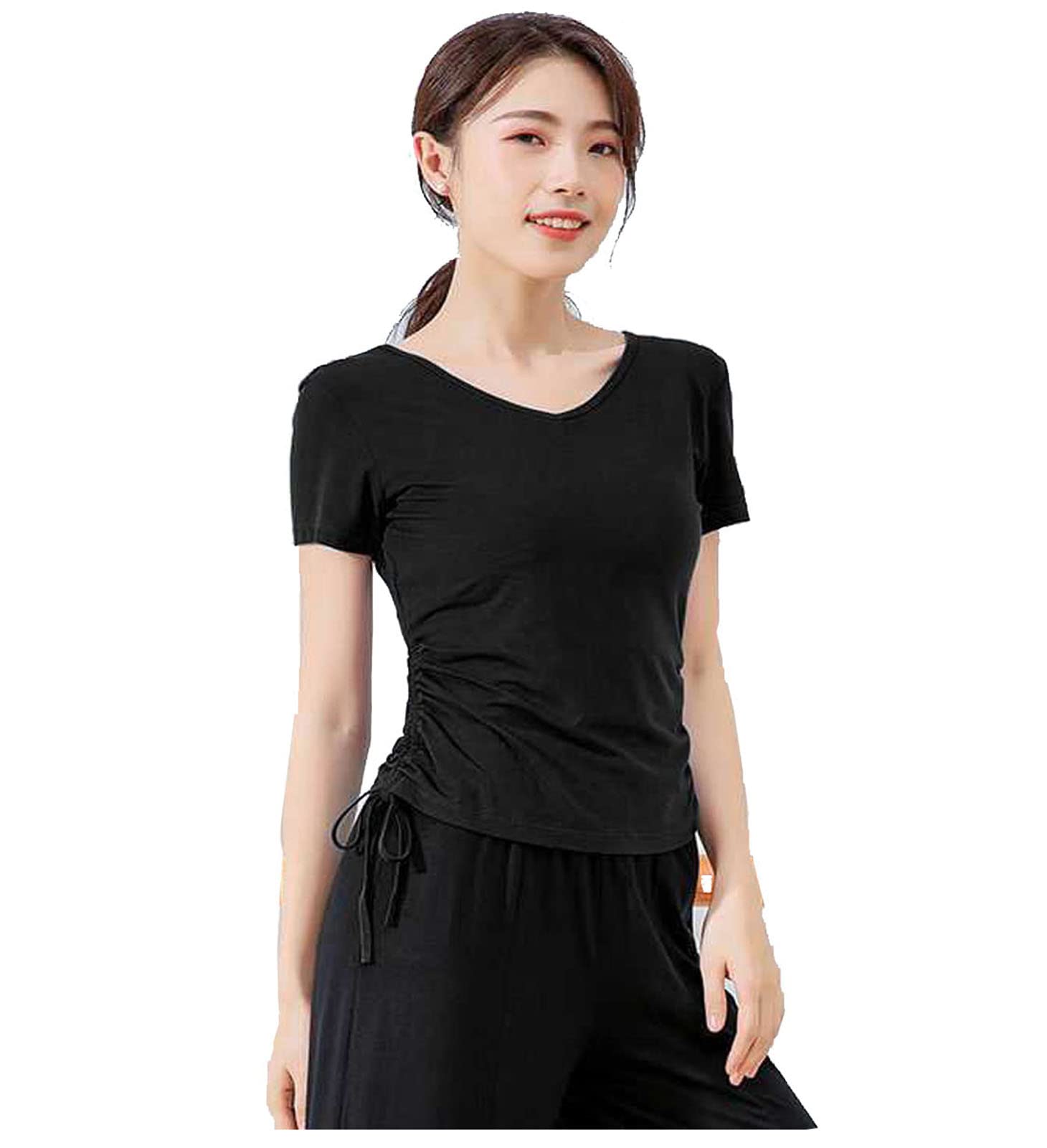 

Юоку Балетный танец Короткий рукав Практика Эластичный Регулируемый Классический Бальный танец Одежда Регулируемый Женский Костюм, Топ, Одежда, Футболка/Блузка,