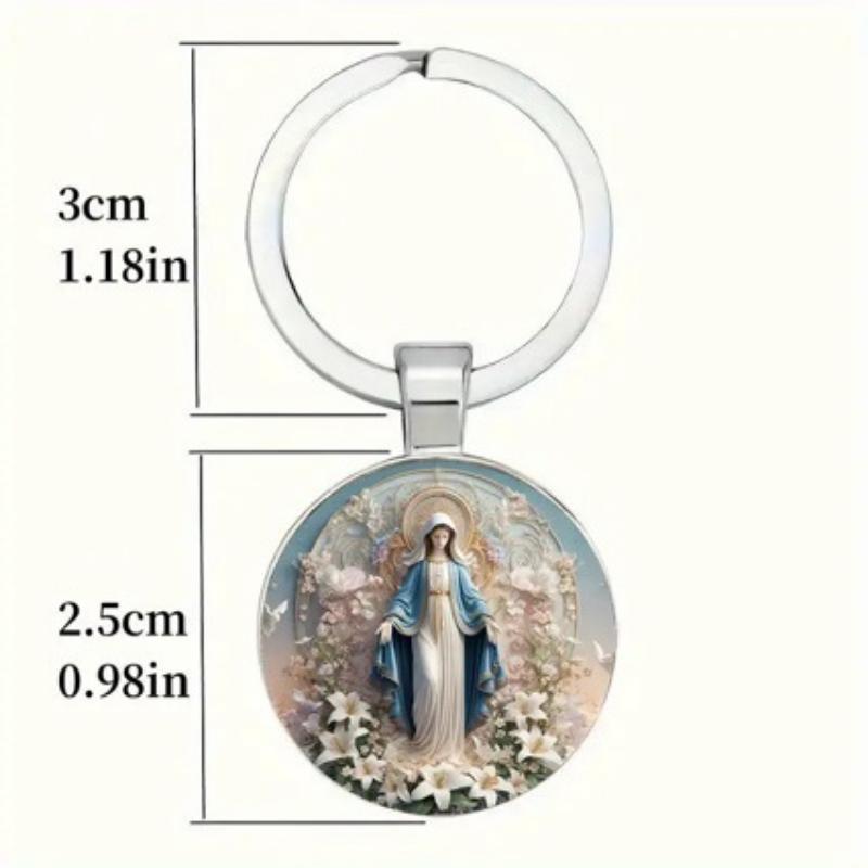 Hängsmycke Heliga Hjärtat av Maria Oval Metallring Hängsmycke Liten Gåva Halsband