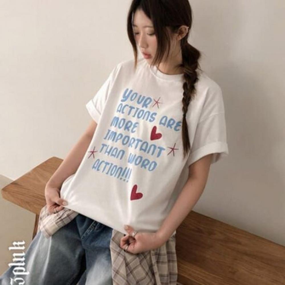 The Pink Oversized LeTTering Graphic T shirT