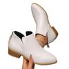 Plus Size Women's Boots Solid Color Slimming Pointed Toe Back Zipper Casual Chunky Sole Thick Heel Boots